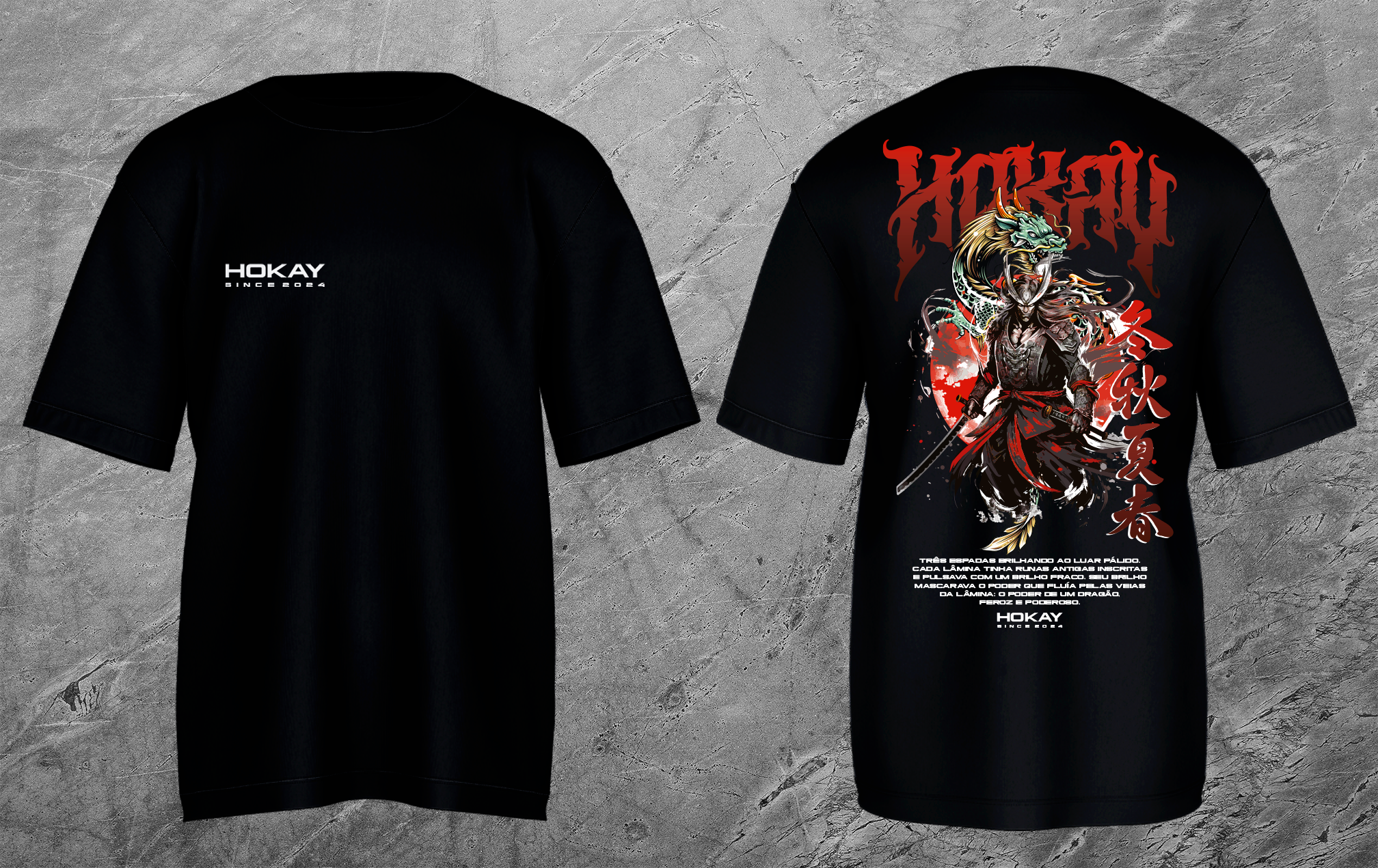 Camiseta Oversized Heavy Hokay Samurai